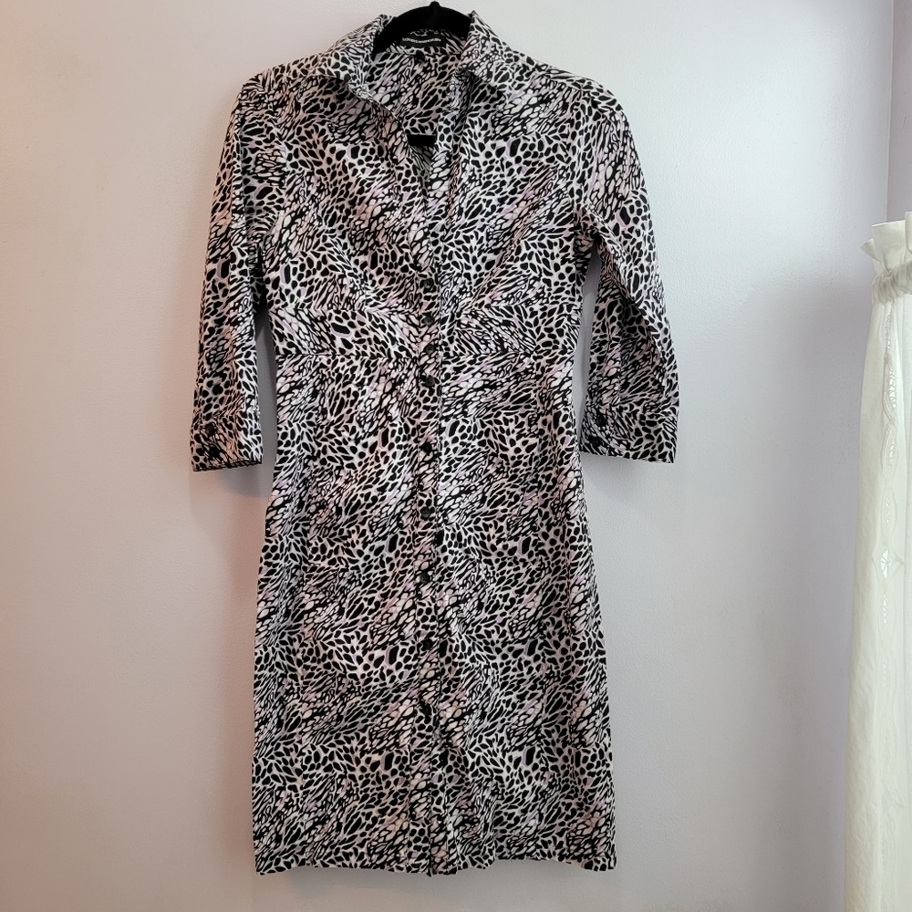 Express Design Studio Animal Print Shirt Dress Size 4 - Picture 1 of 5